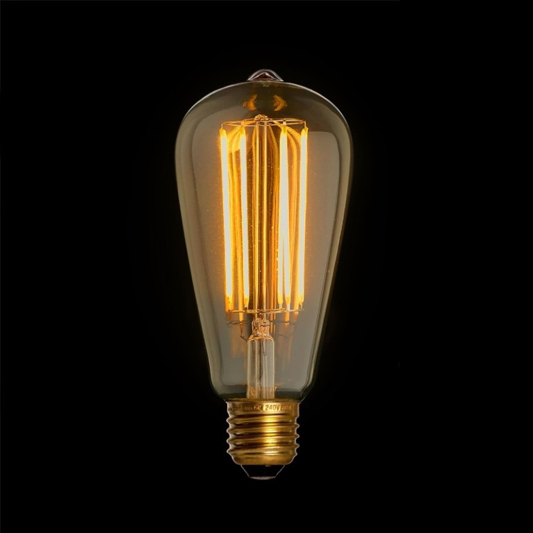 verklaren Ontwarren Artefact LED Filament Lamp Edison Gold Sensor Ø64 mm E27 4,5W - Signerie.nl